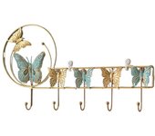 Nordic Style Butterfly Wall Hooks Handmade INS Iron Art Coat Hanger Wall Mounted Rust-proof Hanging Key Holder Bathroom Decor