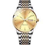 Movimiento automático a prueba de agua luminosa doble calendario no mecánico reloj de hombre