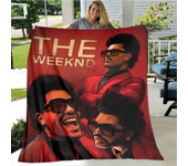 Singer The Weeknd Printed blankets Flannel Warm blanket Soft Cozy Blanket Travel Blankets bed linings Birthday Gift