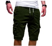 Verano nuevo hombre Casual Multi-Bolsillo hombre quinto pantalón hombre