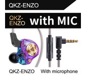 QKZ ENZO Wired Earphone 3.5mm AUX In-Ear Headset With MIC Dynamic HIFI Earbuds Sports Game Music For Phone Tablet PC MP3 Players