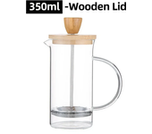 Cafetera de prensa francesa de 350-1000ml, cafetera de vidrio de acero inoxidable, cafetera de vidrio de borosilicato resistente al calor, percolador