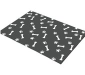 1pc Paws & Bones Print Pet Feeding Mat, Non-slip Quick-drying Absorbent Food Mat, Perfect Gift For Cat & Dog Lovers