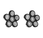 2X Replacement Shaver Head for Bald Men, 6 Heads Beard Hair Replacement Blade, Easy to Clean Electric Shaver