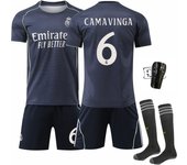 Real Madrid 2025/26 Official Replica Away Jersey Set -  For Adult/kids - With Shirts + shorts + socks + pad