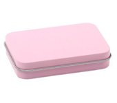 Multicolor Tin Box with Clear Window Lid Empty Rectangular Nail Art Display Case Jewelry Box Candy Package Metal Box