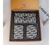 2024 New Vintage Purse Ladies Large Capacity d buckle Multi-card Multi-function triple Fold Handheld Bag 3-piece gift Box for the holidays