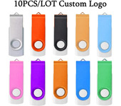 10Pcs/lot Metal USB Flash Drive 4GB 8GB Pen Drive 16GB 32GB cle USB Stick 2.0 UDP Memory Flash Drive 64GB 128GB Free custom logo
