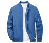 MAGCOMSEN Bomber Jacket for Men Casual Sportswear Lightweight Windbreaker Baseball Jacket with Zipper Pockets