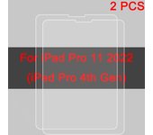 2PCS Tempered Glass Screen Protector for 9 8 7 6 10 Air 4 3 2 Mini 10.2 9.7 10. 5 10.9 11 New iPad Pro 2022 2021 20