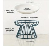 Tazón De Cerámica Para Mascotas Alimentación Y Agua Para Gatos Y Perros Accesorios De Alimentación Al Aire Libre Soporte Para Beber
