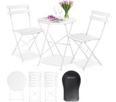 Juego de Muebles de jardín de 3 Piezas con 2 sillas Plegables, Juego de Muebles de balcón, Muebles de jardín, Muebles de jardín, Muebles de jardín, Muebles de jardín, Mesa de Metal