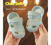 Suela suave antideslizante para niños, zapatillas de cabeza de bolsa de dibujos animados, zapatos para caminar para bebés, zapatos de doble propósito para salir en casa