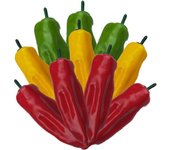 10 Piezas Pimiento Falso Realista，para Fiesta en casa, Accesorios de fotografía, decoración.