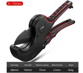 Pipe Cutter 32-75MM Pipe Cutting Scissors Ratchet Cutter Tube Hose Plastic Pipes PVC/PPR Plumbing Manual Hand Tools