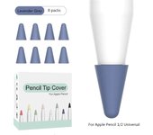 2 1 silicone spare touch screen optical pencil case, Apple Pencil pen tip protective cover, 8 pieces.
