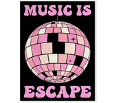 Pink Disco Ball Dance Floor Disco Party Fashion Poster Print Retro Wall Art Picture Canvas Painting for Club Bar Room Home Decor