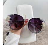 Gafas de sol para mujer, nueva moda anti-ultravioleta, diamantes de imitación, cara grande, gafas de sol finas, gafas de celebridades de Internet