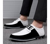 High Quality New Men Oxford Genuine Leather Dress Shoes Brogue Lace Up Flats Male Casual Shoes Black Brown Big Size 38-48