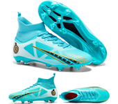 Botas de fútbol profesionales para hombres, zapatos de fútbol para niños, tacos altos para el tobillo, zapatillas de fútbol de hierba, zapatos de entrenamiento de Futsal, gran oferta
