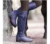 Botas De Cabeza Redonda Para Mujer, Botas Planas Largas