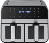 Freidora de aire sin aceite, doble, gran capacidad 9L, 8 programas preestablecidos, ventana de visualización digital Freidora de aire sin aceite seco 4.5L+4.5L, freidora de aire sin aceite 2500W,