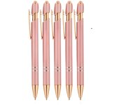 33 piezas, bolígrafos retráctiles de metal con punta de lápiz óptico, punta media, agarre antideslizante, compatible con pantalla táctil, incluye 30 recambios de tinta negra, ideal para el uso diario.