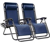Tumbonas Plegables,Tumbonas Jardin Exterior Silla de Playa con Portavasos y Reposacabezas,Silla de Playa Ajustable para Jardín,Playa,Piscina,Terraza,Carga de 150 KG (Azul 1 Tumbonas)