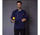 Abrigo blanco de manga larga para hombre y mujer, chaqueta de Chef, uniforme de restaurante, Hotel, cocina, ropa de cocina, servicio de comida, Invierno