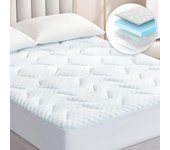 Topper para Colchón Viscoelastica 135x190, Sobrecolchon Memory Foam Mattress Topper, Transpirable sobre Colchon con Extra Profundo, Blanco