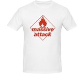Massive Attack Logo Shirt Men's Personalised Crew Neck Short Sleeve T Shirt Deep Heather