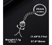 Teamer Funny Middle Finger Stickman Keychain 2024 Cute Trend School Bag r Key Pendant Couple New Trinket Gift Keyring