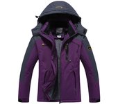 Women Men Winter Fashion Ski Snowboard Jacket Thermal Fleece Waterproof Fish Casual Work Rain Jacket Coat Windbreaker Parka