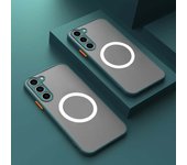 Matte Magnetic For Samsung Galaxy S23 S22 S21 S20 Ultra Plus FE A54 A53 A52 A32 A13 A34 4G 5G Case Frosted Wireless Charge Cover