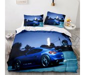 Sports Car Duvet Cover Sets Full Size,3 Piece Race Car Bedding Sets with Pillowcases for Teens Boys 2/3pcs Polyester Quilt Cover