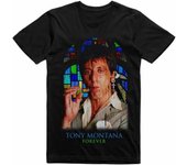 Scarface Stained Glass V2 Black Tee Shirt
