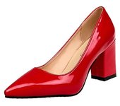 Zapatos de tacón alto para mujer 2025 zapatos de boca baja puntiagudos para mujer zapatos de moda de tacón grueso de talla grande 43