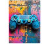 Painted Graffiti Game Controller Posters Abstract Gaming Headphones Canvas Painting Boys Bedroom Playroom Wall Art Home Decor