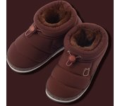 Invierno niñas zapatos de felpa antideslizante caliente zapatillas de casa lindo botas cortas zapatos de algodón de interior