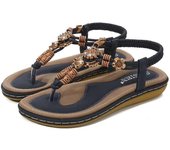Summer design casual shoes rhinestone wedge square crystal flip flops women's sandals