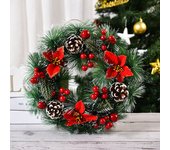 Corona de Navidad, Guirnaldas de Navidad para Puerta Colgante Artificial Decoraciones Navideñas Adorno de Navidad para Fiesta Regalo Ventana Pared Exterior,DecoracióN para Adviento y Navidad