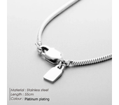 Joyas de acero inoxidable para hombres impermeables, sin desvanecerse, collar sin colgante joyas decorativas simples de alta gam