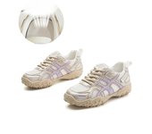 Cuero papá zapatos nueva plataforma retro estilo étnico Forrest Gump zapatos de las mujeres casual malla zapatillas