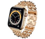 Suitable for Apple Watch 4 5 6 7 8 9 metal double row denim iwatch small fragrance chain strap