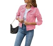 Chaquetas vaqueras para mujer, moda informal femenina, manga larga, solapa, botón sólido, bolsillo en el pecho, chaqueta vaquera ajustada, abrigo de Otoño Invierno