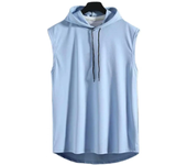 M-3XL camisetas sin mangas para hombre, camisetas sin mangas con capucha, camiseta para hombre, gimnasio, ejercicio, deportes, Golf, estilo coreano, informal, Color sólido