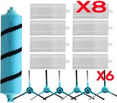 Replacement Roller Brush Side Brush Mop for Cecotec Conga 4090 Vacuum Cleaner Robot Sweeper Conga 4090 Refills