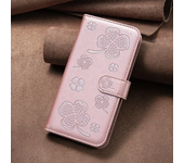 para Xiaomi Redmi 13C 12C 10C 9A 9C Note 12S 12 Pro Plus 11S 10S 9 Pro 8T funda magnética de cuero con estampado de cuatro hojas