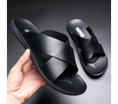 Zapatos Hombre Sandalias De Cuero Genuino Moda Casual Antideslizantes Playa Sandalias Para Hombres 2024 Zapatos Flats Para Hombres