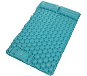 Esterilla autoinflable para camping con bomba de prensa para pies para 2 personas, colchón de aire ultraligero para exteriores,